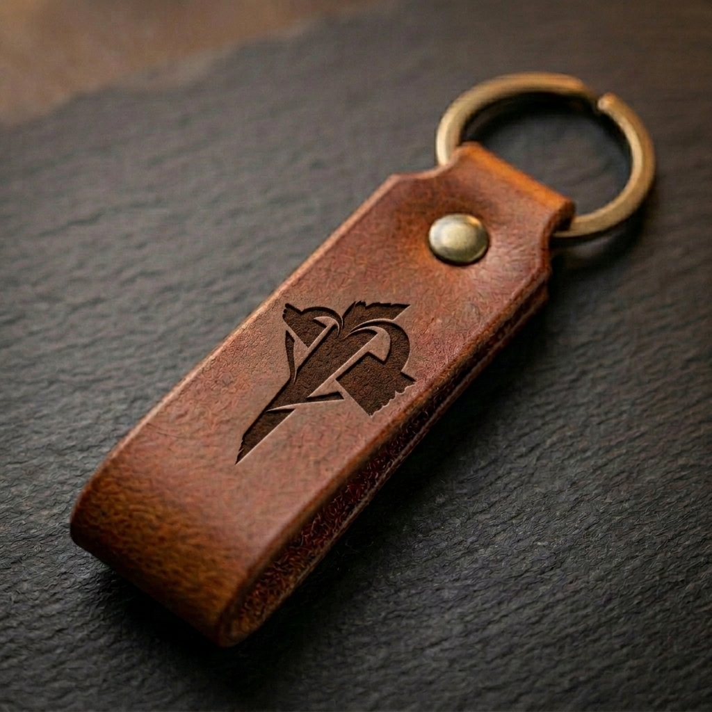 Lovera Engraved Leather Keychain